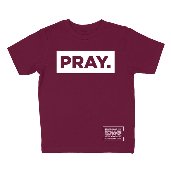 Playeras niños pray through it christian